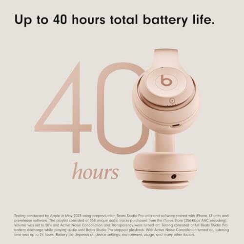 Beats headphones with 40 hours total battery life.