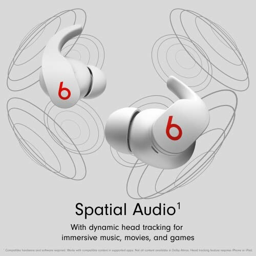 Beats earbuds with spatial audio feature.