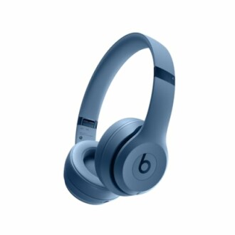 Blue wireless over-ear headphones