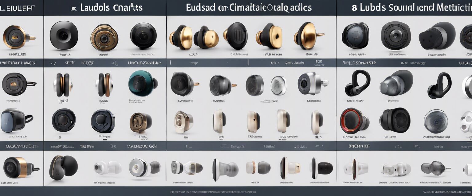 Comparison chart of earbuds