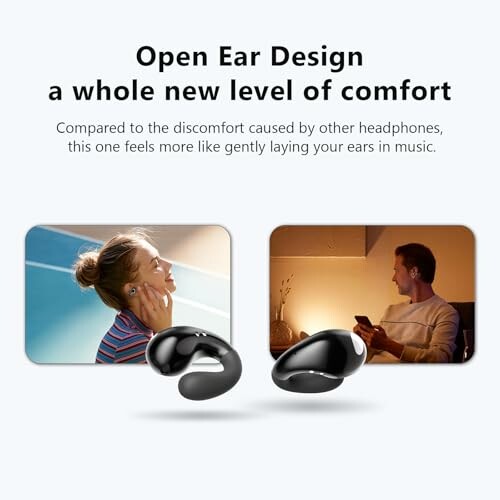 Open ear design headphones with comfort comparison