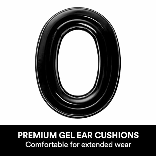 Premium gel ear cushion for comfortable extended wear.