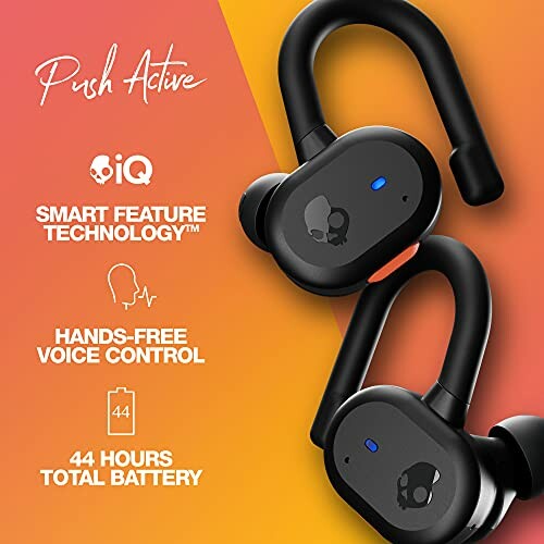 Skullcandy Push Active earbuds with smart feature technology and 44 hours battery