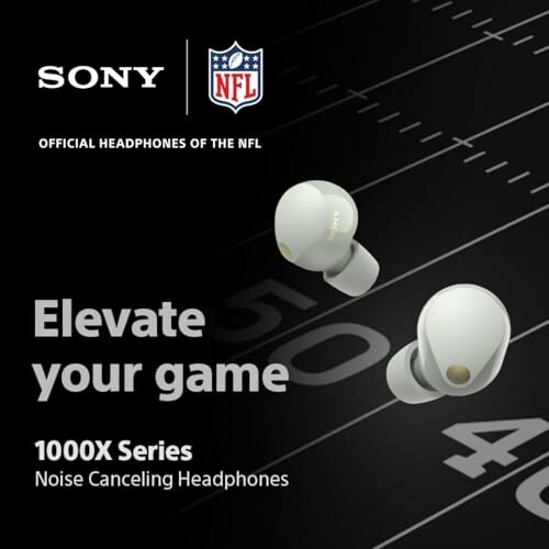 Sony 1000X Series Noise Canceling Headphones with NFL logo