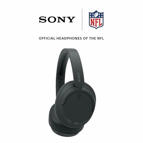 Sony headphones with NFL logo and text 'Official Headphones of the NFL'