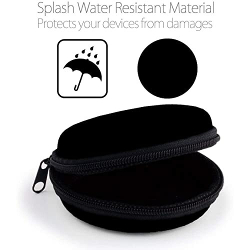 Splash water resistant protective case with a zipper.