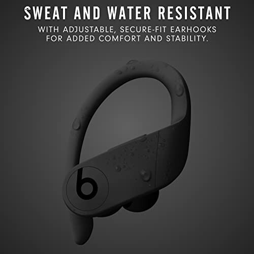 Sweat and water resistant earhooks with secure fit