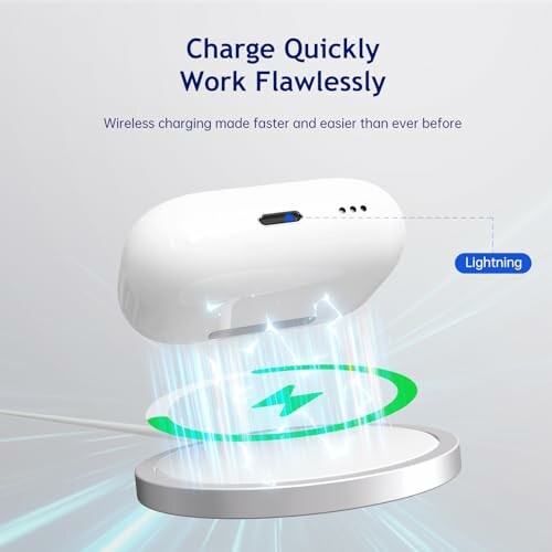 Wireless charger with fast charging feature and sleek design.